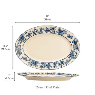 Chinoiserie Porcelain Dinnerware | Classic Blue & White Floral Pattern | Elegant & Timeless Table Setting