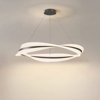 Elegant Spiral Ring LED Chandelier | French Styled Minimalist Contemporary Ceiling Light