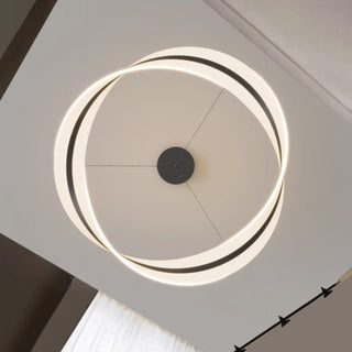 Elegant Spiral Ring LED Chandelier | French Styled Minimalist Contemporary Ceiling Light