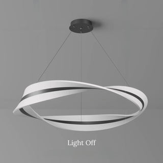 Elegant Spiral Ring LED Chandelier | French Styled Minimalist Contemporary Ceiling Light