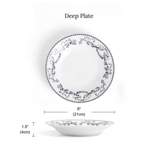 Farmhouse French Blue Hydrangea Pattern Tea & Dessert Set | Classic Blue & White Floral Dinnerware