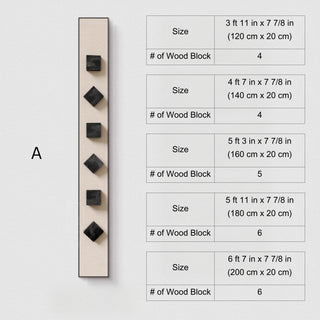 Geometric 3D Wall Art | Abstract Black & White Vertical Panels