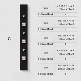 Geometric 3D Wall Art | Abstract Black & White Vertical Panels