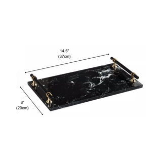 Luxury Black Marble Decorative Tray | for Perfume, Jewelry, or Candle Display