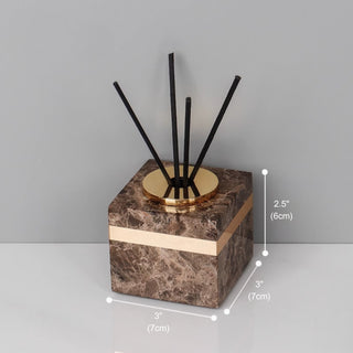 Luxury Premium Natural Brown Marble Bathroom Vanity Set Organizer | Spa Style Accessories