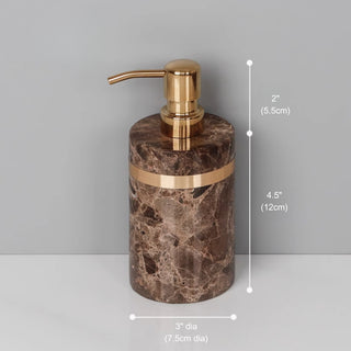 Luxury Premium Natural Brown Marble Bathroom Vanity Set Organizer | Spa Style Accessories