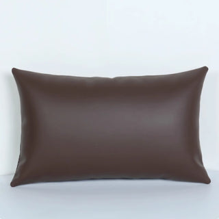 Premium PU Leather Accent Pillow | Contemporary Sofa Cushion | Easy Clean Design