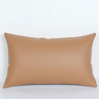 Premium PU Leather Accent Pillow | Contemporary Sofa Cushion | Easy Clean Design