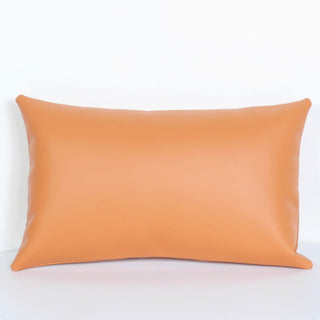 Premium PU Leather Accent Pillow | Contemporary Sofa Cushion | Easy Clean Design